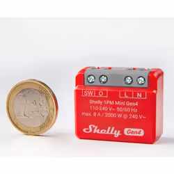 Shelly 1PM Mini Gen4 Commutateur intelligent Rouge