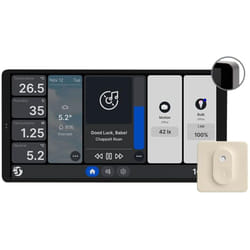 Shelly - wall display X2 argent et blu h&t ivoire - panneau commande domotique wi-fi avec thermomètre, hygromètre, écran tactile 6