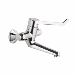 Ideal Standard - Mitigeur mécanique lavabo/ cuve mural chromé manette 180 mm - Okyris 2 - Cartouche à disques céramique avec  ...