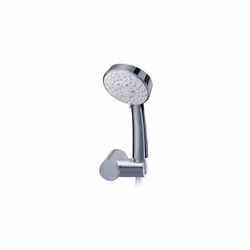 Set de douche D6047AA Aqua douchette ronde 3 jets Porcher, support mural orientable, douchette largeur 10 cm double coque ave ...