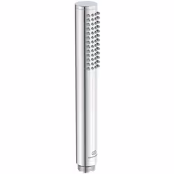 Douchette tube finition chromée matériau métal longueur de la douche 198 mm diamètre de la pomme de douche 25 mm dimension du ...