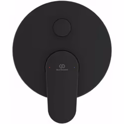 Mitigeur encastré pour 2 sorties, sans corps mitigeur pour deux sorties baignoire/douche couleur : noir commande à levier inv ...