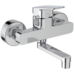 Ideal standard - BD241AA - Ceraplan Mitigeur Lavabo Mural pour Salle de bain Bec orientable Projection Bec 153 cm