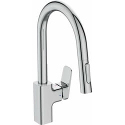 CeraPlan - Mitigeur d'évier avec douchette extractible, BlueStart, chrome BD338AA - Ideal Standard