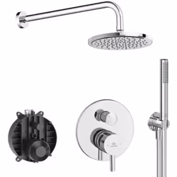 Le set de douche Ceraline comprend : Robinet à levier design : chrome matériau : métal levier métallique avec marquage de l'e ...