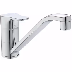 Robinetterie de cuisine sur pied couleur : chrome matériau : laiton commande à levier bec pivotant dimension : 260 x 169 mm l ...
