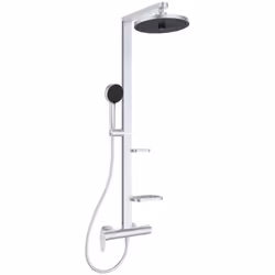 Le set de douche Ceraflow ALU+ est composé de : Robinets muraux couleur : argenté installation : murale entraxe 150 mm, racco ...