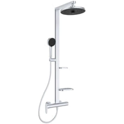 Alu+ - Set de douche avec mitigeur, diamètre 26 cm, 2 jets, argenté BD584SI - Ideal Standard