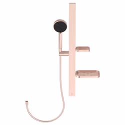 Set de douche Idealrain ALU+ contient : douchette à main couleur : rosé diamètre 100 mm 2 jets - SilkRain et Rain débit : 8 l ...