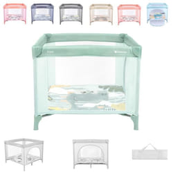Lit de voyage pour enfants - KIKKABOO - Enjoy - Pliable - Matelas inclus - Sac de transport