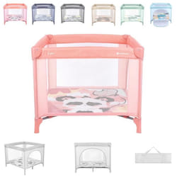 Lit de voyage pour enfants Kikkaboo Enjoy matelas pliable sac de transport [Pink]