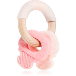 Kikkaboo Silicone and Wood Teether Keys Pink 1 pcs
