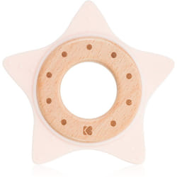 Kikkaboo Silicone and Wood Teether Star Pink 1 pcs