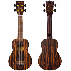 Flight Music DUS 460 AMARA, Ukulele acoustique, Ukulele classique, Soprano, Noyer, 4 cordes