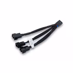 EK Water Blocks Y-Splitter 3-Fan PWM, 0,1 m, 4-pin PWM, 3 x Fan (3-pin), Droit, Droit, Noir