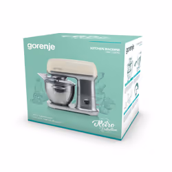 Gorenje MMC1000RL robot de cuisine 1000 W 4,5 L Champagne, Acier inoxydable, Blanc