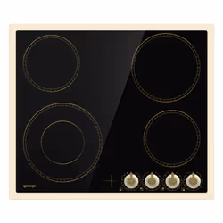 Gorenje EC642CLI, Noir, Ivoire, Intégré, Céramique, Verre-céramique, 4 zone(s), 4 zone(s)