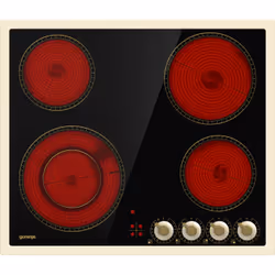 Gorenje EC642CLI Noir, Ivoire Intégré Céramique 4 zone(s)