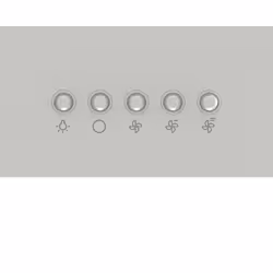 Gorenje WHU629ES/S Monté au mur Acier inoxydable 200 m³/h B