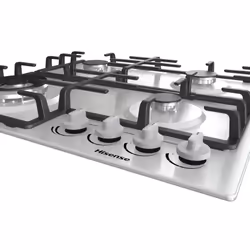 Hisense GM663XB plaque Acier inoxydable Intégré 60 cm Gaz 4 zone(s)