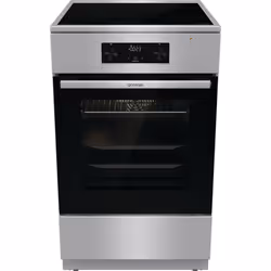 Gorenje 740742, Cuisinière, Noir, Acier inoxydable, Rotatif, Senseur, Argent, Métal, Acier inoxydable, Devant