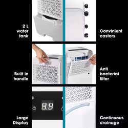Hisense D12CW déshumidificateur 40 dB 180 W Blanc