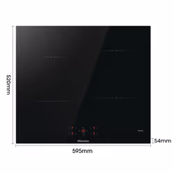 Hisense HI6401BSC plaque Noir Intégré 59.5 cm Plaque avec zone à induction 4 zone(s) - Vue supplémentaire 2