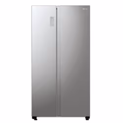 Hisense RS711N4ACE, Pose libre, Américain, Acier inoxydable, LED, LED, Sur la porte