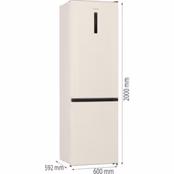 Hisense RB434N4CRE réfrigérateur-congélateur Pose libre 331 L E Crème - Vue supplémentaire 6