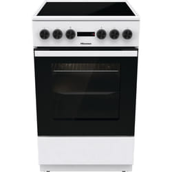 Hisense HEC5A11WG four et cuisinière Electrique Céramique Blanc, Noir