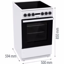 Hisense HEC5A11WG four et cuisinière Electrique Céramique Blanc, Noir - Vue supplémentaire 8