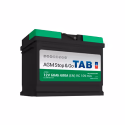 Batterie de démarrage Auto plomb AGM compatible avec les véhicules avec technologie Start & Stop et récupération de l'énergie ...