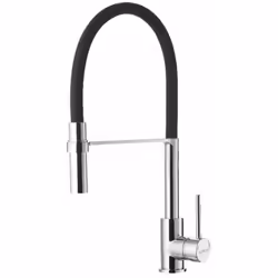 Mitigeur d’évier Elia finition chrome / noir hauteur du mitigeur 450 mm longueur du bec 210 mm zone de confort 148 mm montage ...