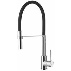 Robinetterie - Mitigeur d'évier avec bras flexible, chrome/noir 1129024 - Alveus