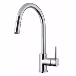 Mitigeur d’évier avec embout extractible Vela-P finition chrome hauteur du mitigeur 357 mm longueur du bec 219 mm zone de con ...