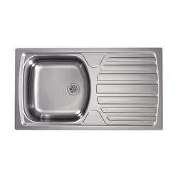 Alveus Basic 170, Evier à poser, Rectangulaire, Acier inoxydable, Acier inoxydable, 1 bols, 360 x 355 mm