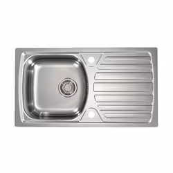 Alveus Basic 170, Evier à poser, Rectangulaire, Acier inoxydable, Acier inoxydable, 1 bols, 360 x 355 mm