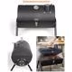 Barbecue Fumoir - Portatif - Acier peint - Surface de cuisson 335x225 cm - Poignée de transport - Charbon