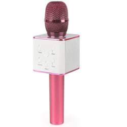 Hobby Tech - Q7 - Microphone sans fil Bluetooth Karaoke avec haut-parleur pour iPhone Android - Or rose