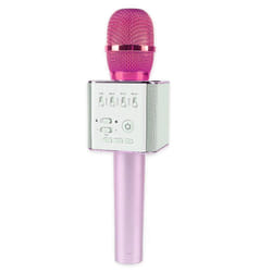 Hobby Tech - Q9 - Microphone sans fil Bluetooth Karaoke avec haut-parleur pour iPhone Android - Or rose