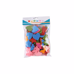 SODERTEX L289970, Feutrine, Polyester, Bleu, Vert, Orange, Rose, Rouge, Mélange de perles, 120 pièce(s)