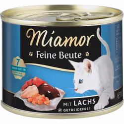 Miamor 74444, Adulte, Toutes races, Saumon, 185 g, Sans grain, Sans soja