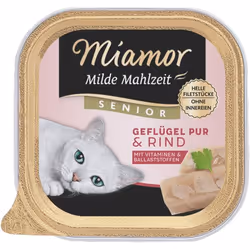 Miamor 75067, Adulte, Toutes races, Bœuf, Volaille, 100 g, Sans grain