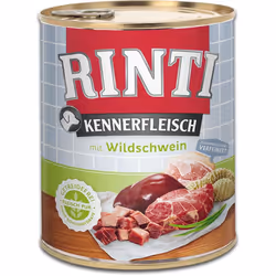 RINTI Kennerfleisch, Adulte, Toutes races, Sanglier, 800 g, Sans soja
