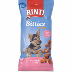 RINTI 91304, Friandises, Chien, Chiot, Poulet, Canard, 75 g, Sans sucre