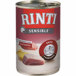 RINTI 94037, Adulte, Toutes races, Poulet, Canard, Foie, Pomme de terre, 400 g, Sans soja