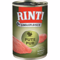 RINTI Singlefleisch, Adulte, Toutes races, Turkey (bird), 400 g, Sans soja