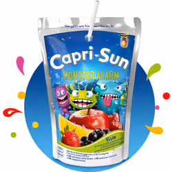 Capri Sun Monster Alarm, 200 ml, Multi fruits, Sachet, Apple, Cassis, Fraise, 36 kcal, 153 kJ