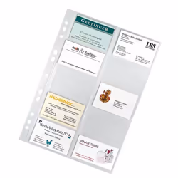 Veloflex 5341000, Transparent, Polypropylène (PP), 20 cartes, A4, 0,1 mm