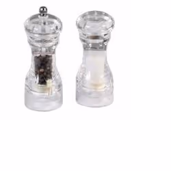 Kesper 13500, Ensemble de poivrière et salière, Transparent, 140 mm, 6 cm